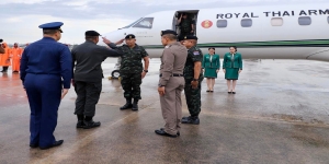 พล.ต.ต.นรินทร์ คำแก่น ผบก.กฝ.บช.ตชด. ร่วมให้การต้อนรับ พล.อ.พนา แคล้วปลอดทุกข์  และคณะ