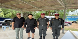 พล.ต.ต.นรินทร์ คำแก่น ผบก.กฝ.บช.ตชด. ได้เดินทางไปตรวจเยี่ยมผู้รับการฝึกอบรมหลักสูตรการใช้ปืนลูกซองต่อต้านอากาศยานไร้คนขับ